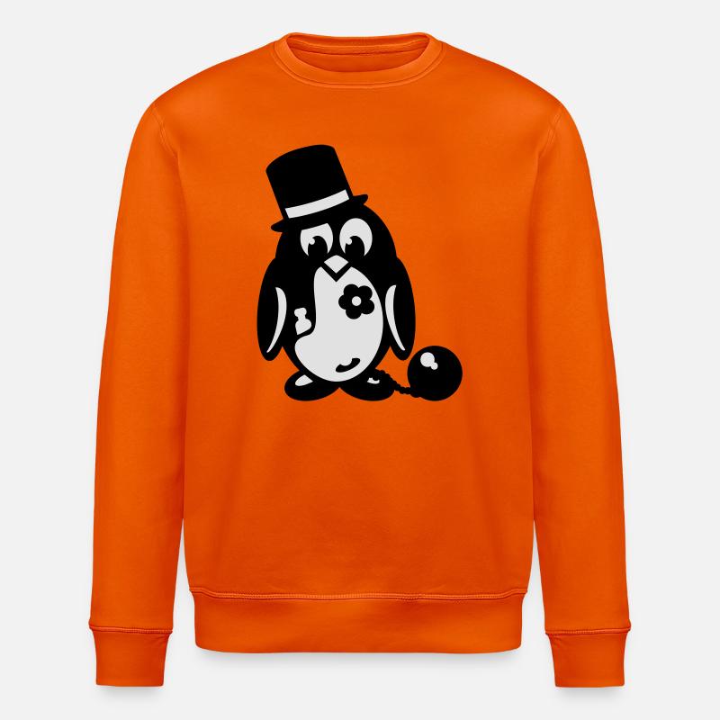junggesellenabschied pinguin - Stanley/Stella Unisex Bio-Sweatshirt ROLLER - Tieforange