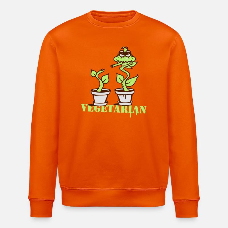 Fleischfressende Pflanze wird zum Vegetarier - Stanley/Stella Unisex Bio-Sweatshirt ROLLER - Tieforange