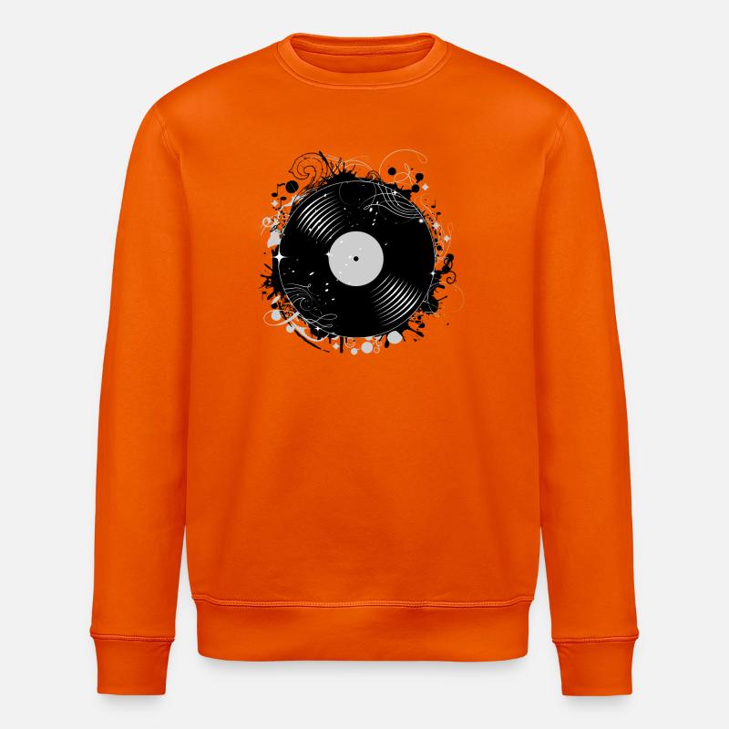 Schallplatte im Graffiti Design - Stanley/Stella Unisex Bio-Sweatshirt ROLLER - Tieforange