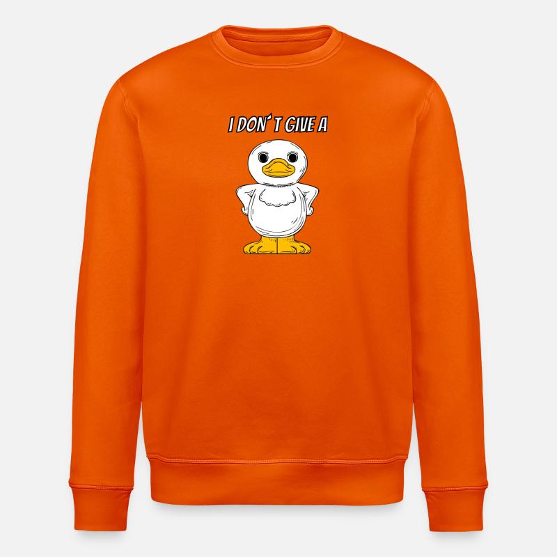 Duck I Dont Give A Duck - Stanley/Stella ROLLER Unisex Organic Sweatshirt - bright orange