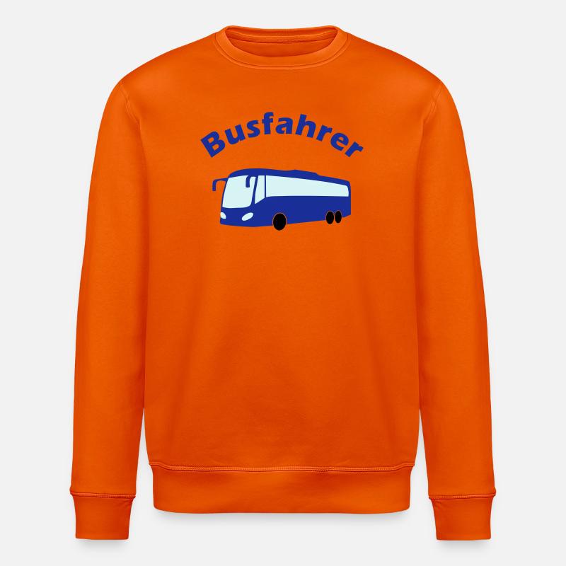 Busfahrer Design - Stanley/Stella Unisex Bio-Sweatshirt ROLLER - Tieforange
