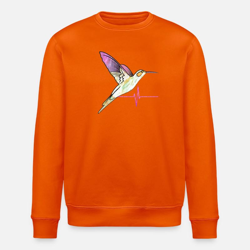 kolibri effect Herzschlag - Stanley/Stella Unisex Bio-Sweatshirt ROLLER - Tieforange