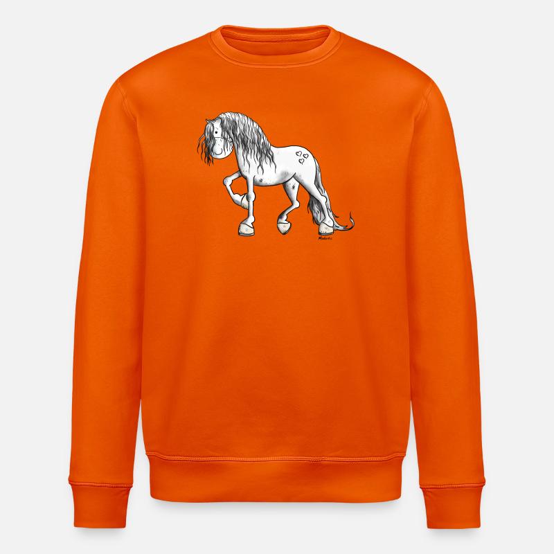 Edles Barockpferd - Stanley/Stella Unisex Bio-Sweatshirt ROLLER - Tieforange