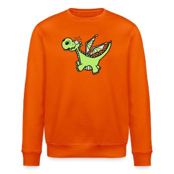 Puissant Dragon - Sweat bio ROLLER Stanley/Stella Unisexe - orange profond - Devant - Nik (191cm)
