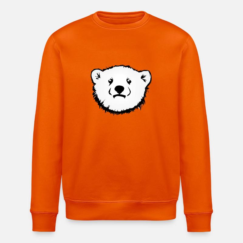 Eisbär Tiermotiv - Stanley/Stella Unisex Bio-Sweatshirt ROLLER - Tieforange