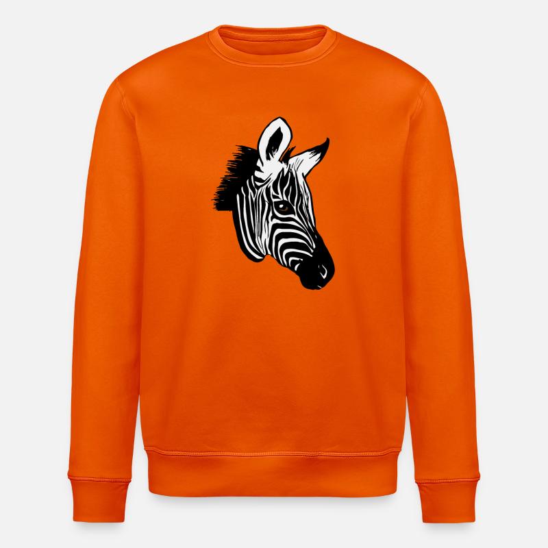 Zebra Tiermotiv - Stanley/Stella Unisex Bio-Sweatshirt ROLLER - Tieforange