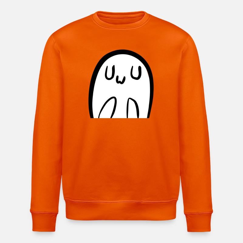Cute UwU Ghost - Stanley/Stella Unisex Bio-Sweatshirt ROLLER - Tieforange