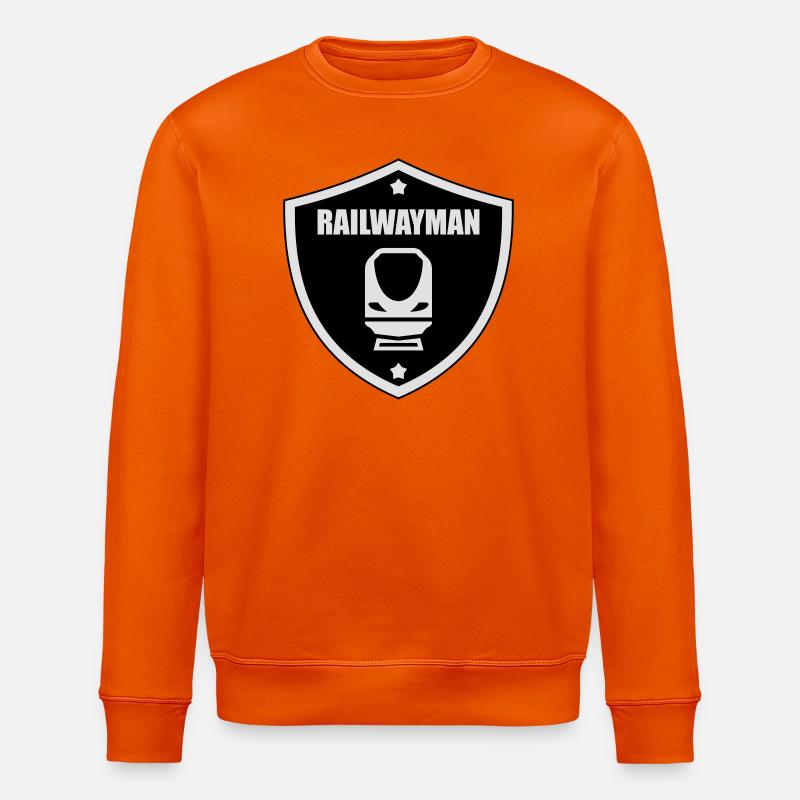 Eisenbahner / Eisenbahnen / Eisenbahn / Bahn - Stanley/Stella Unisex Bio-Sweatshirt ROLLER - Tieforange