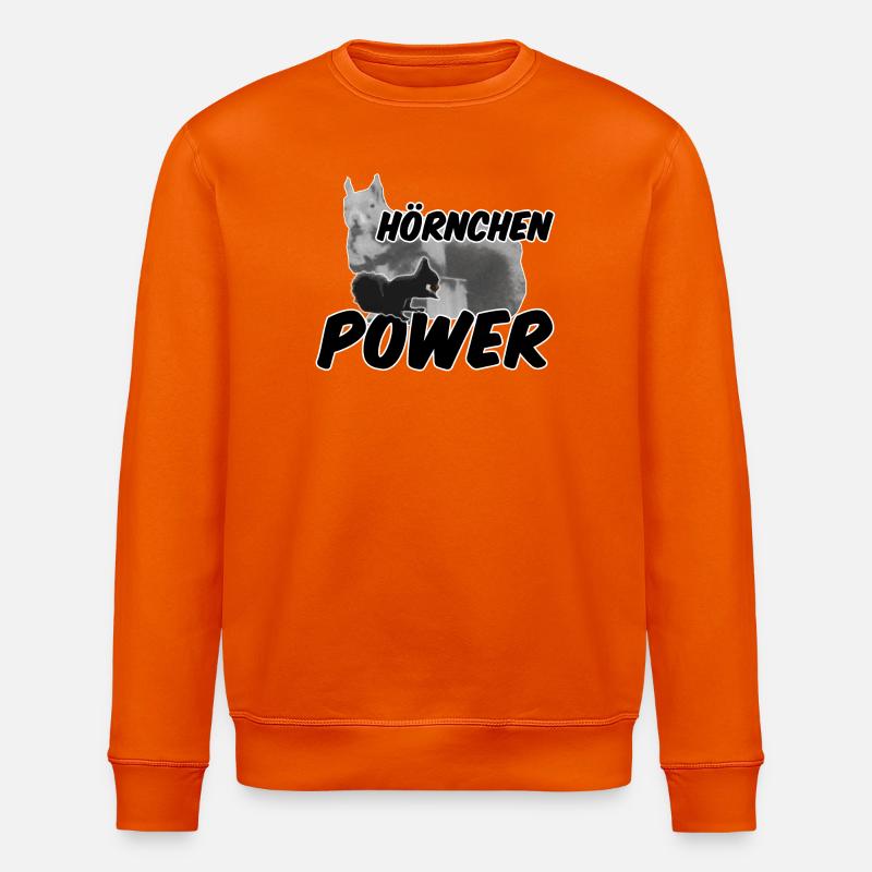 Hörnchenpower Eichhörnchen Tiere Spruch - Stanley/Stella Unisex Bio-Sweatshirt ROLLER - Tieforange