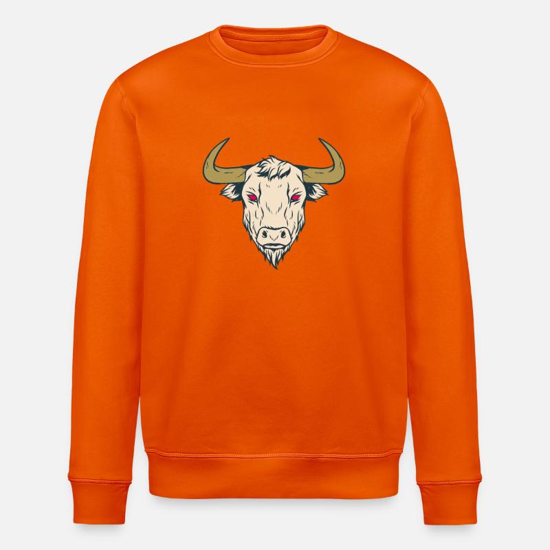 Taurus Red Eyes Devil - Stanley/Stella Unisex Bio-Sweatshirt ROLLER - Tieforange