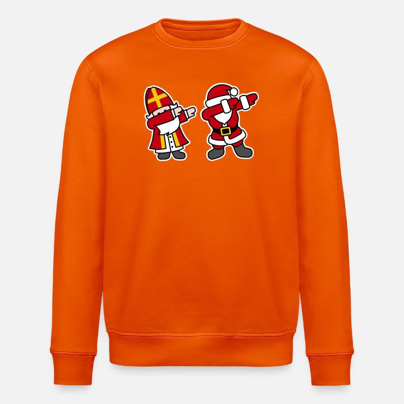 Sinterklaas en Kerstman dab dabbing - Sweat bio ROLLER Stanley/Stella Unisexe - orange profond