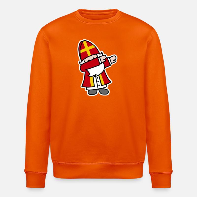 Sinterklaas Saint / Nicholas Dab Dabbing - Stanley/Stella ROLLER Unisex Organic Sweatshirt - bright orange