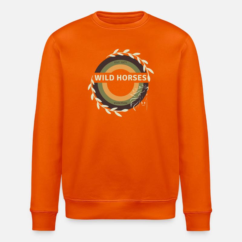 Wilde Pferde - Stanley/Stella Unisex Bio-Sweatshirt ROLLER - Tieforange