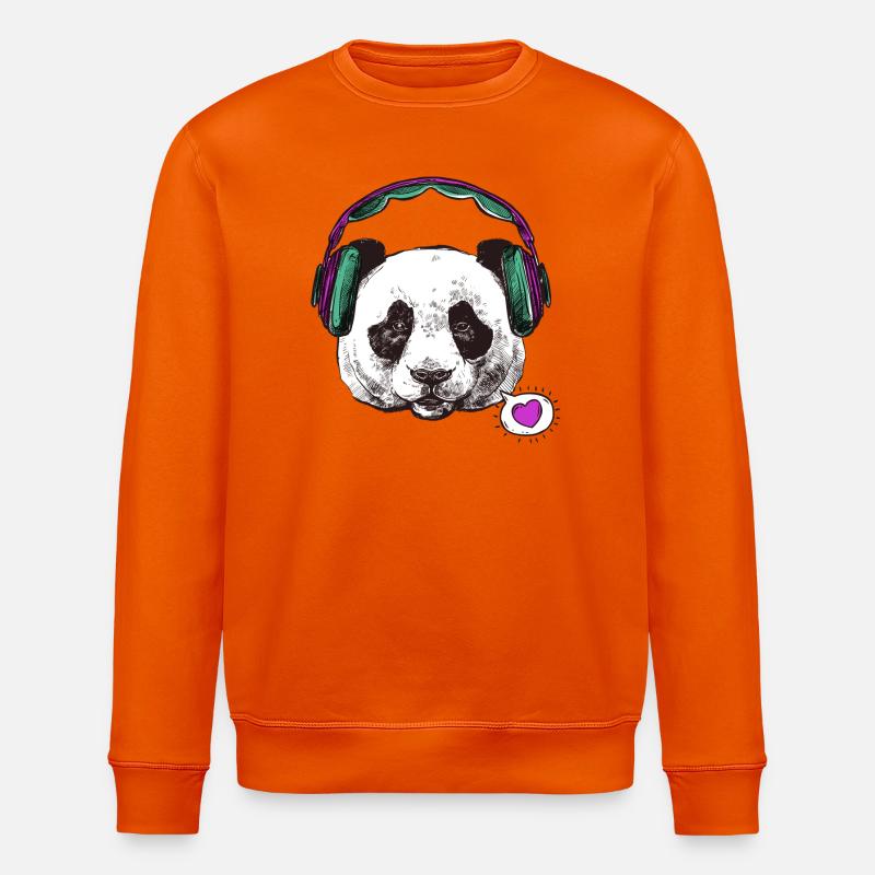 Panda grossesse - Sweat bio ROLLER Stanley/Stella Unisexe - orange profond
