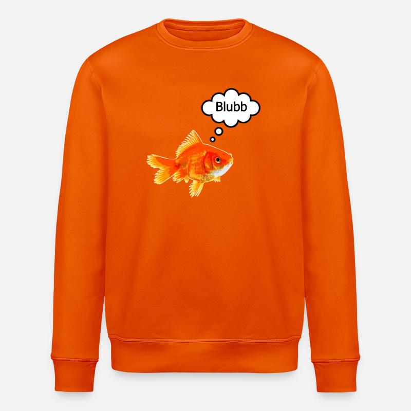 Goldfisch mit sprechblase - Stanley/Stella Unisex Bio-Sweatshirt ROLLER - Tieforange