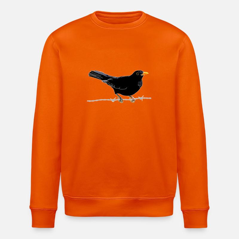 Amsel auf Stacheldraht - Stanley/Stella Unisex Bio-Sweatshirt ROLLER - Tieforange