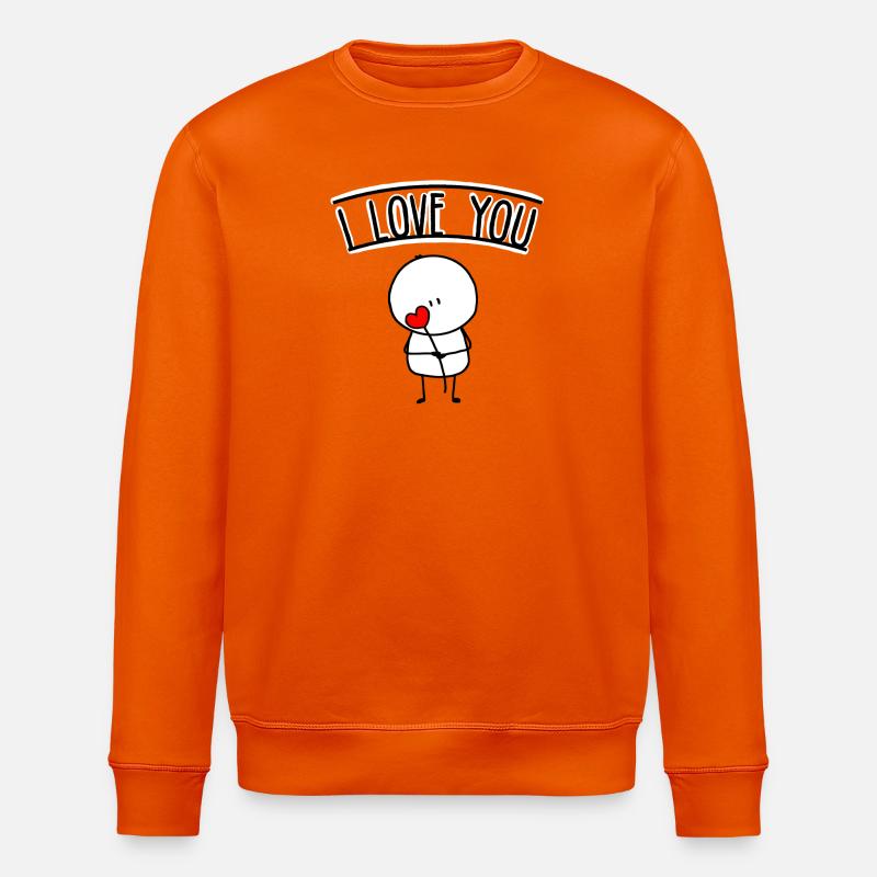 Ich liebe dich - Stanley/Stella ROLLER Unisex Organic Sweatshirt - bright orange