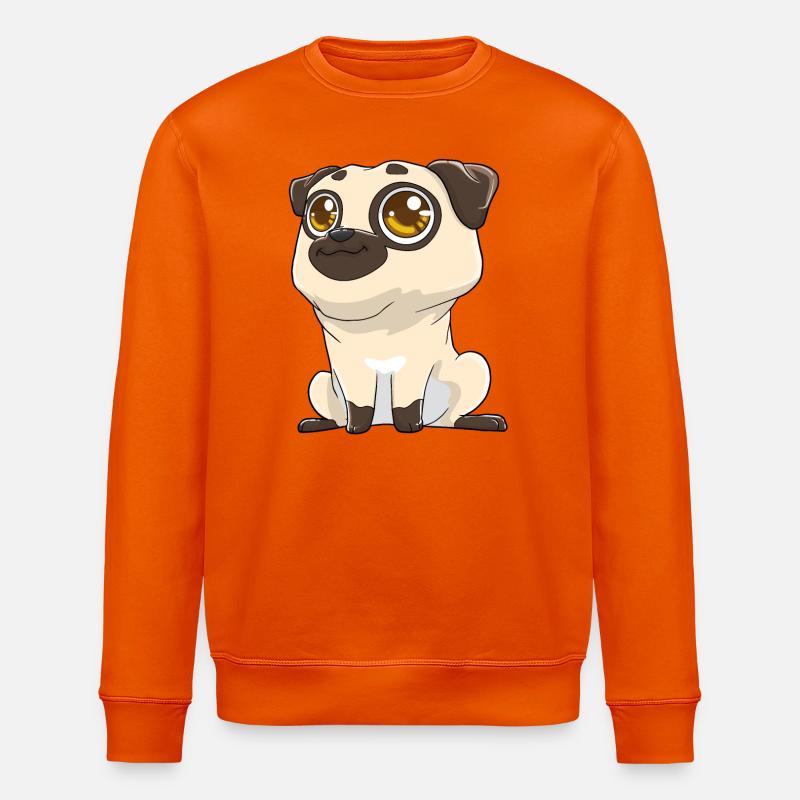 Mignon carlin aux grands yeux - Sweat bio ROLLER Stanley/Stella Unisexe - orange profond