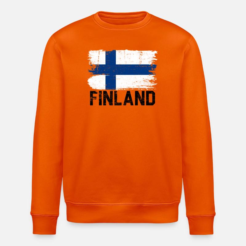 Nordischer Flaggenpinselstrich - Stanley/Stella Unisex Bio-Sweatshirt ROLLER - Tieforange