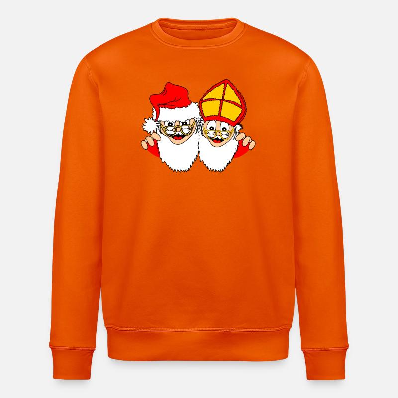 Sinterklaas und Weihnachtsmann - Stanley/Stella Unisex Bio-Sweatshirt ROLLER - Tieforange
