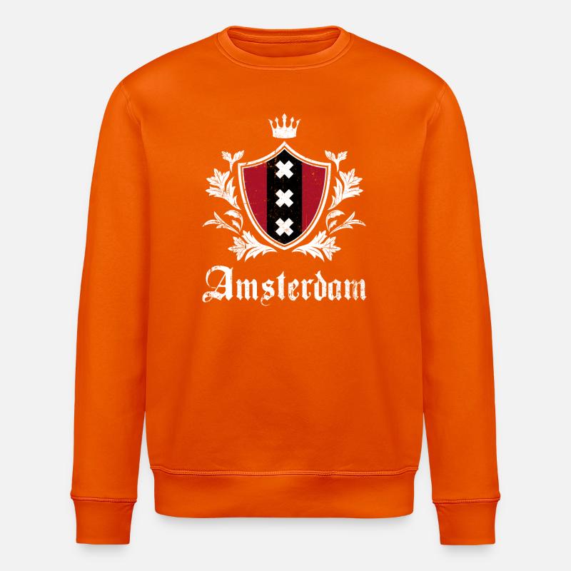 Bouclier d’Amsterdam - Sweat bio ROLLER Stanley/Stella Unisexe - orange profond