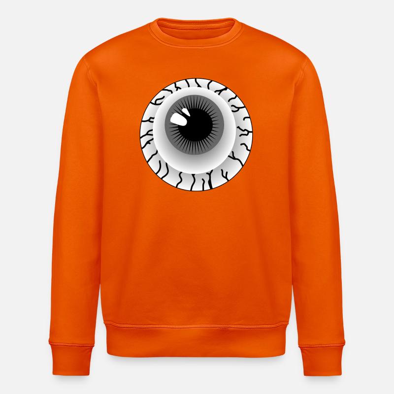 Grauer Augapfel - Stanley/Stella Unisex Bio-Sweatshirt ROLLER - Tieforange