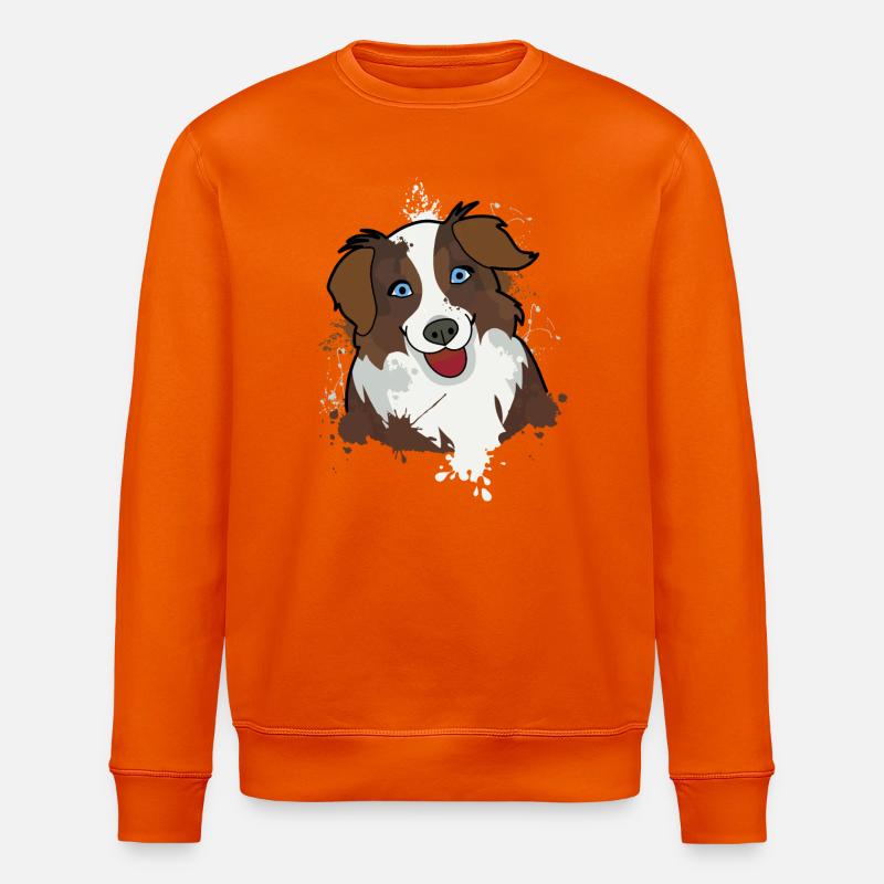 Australian Shepherd - Stanley/Stella ROLLER Unisex Organic Sweatshirt - bright orange