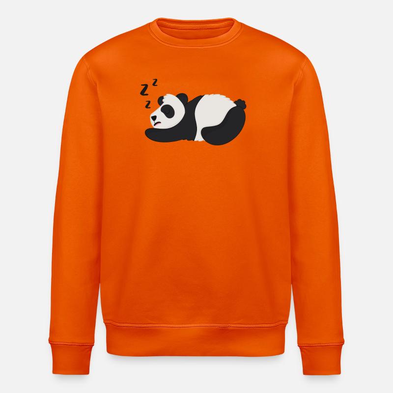 Panda Panda Bear - Stanley/Stella ROLLER Unisex Organic Sweatshirt - bright orange