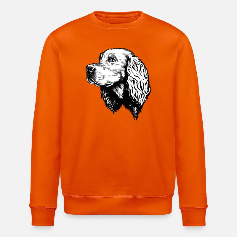Gordon Setter Portrait - Stanley/Stella Unisex Bio-Sweatshirt ROLLER - Tieforange