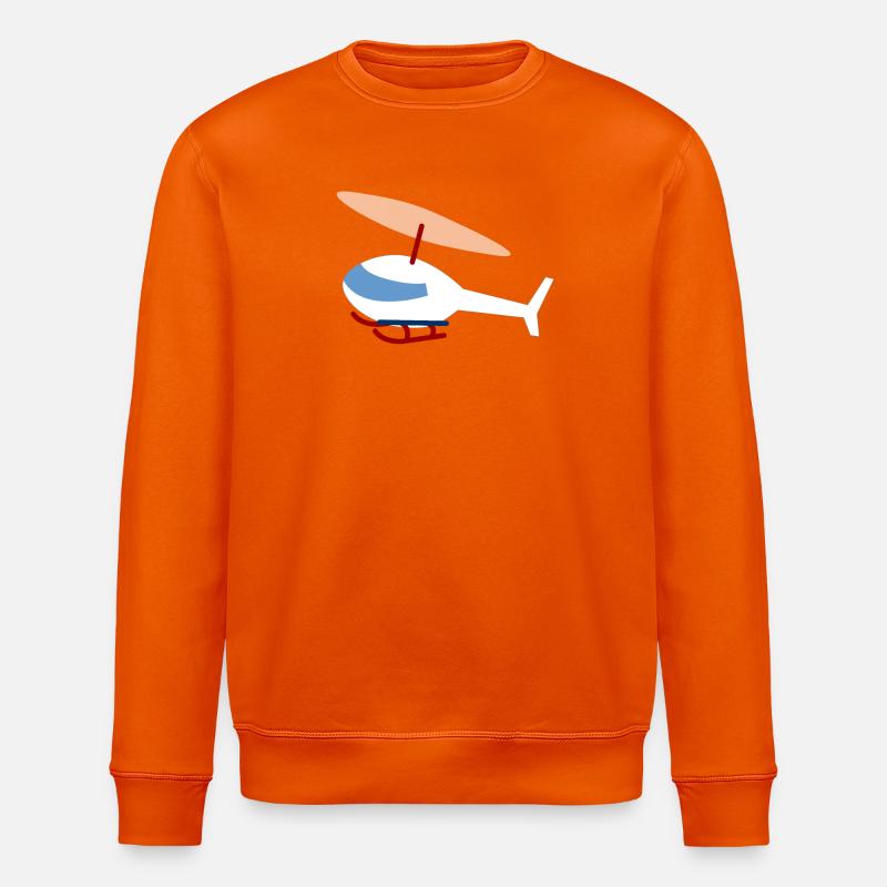 Hélicoptère blanc - Sweat bio ROLLER Stanley/Stella Unisexe - orange profond