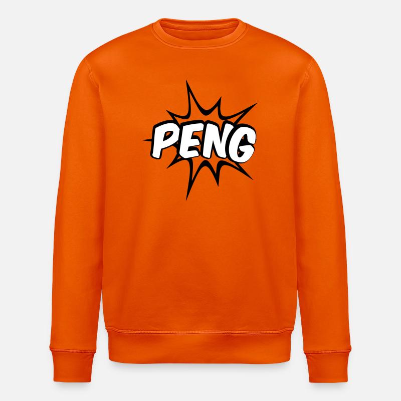 Peng Comic Design - Stanley/Stella ROLLER Unisex Organic Sweatshirt - bright orange