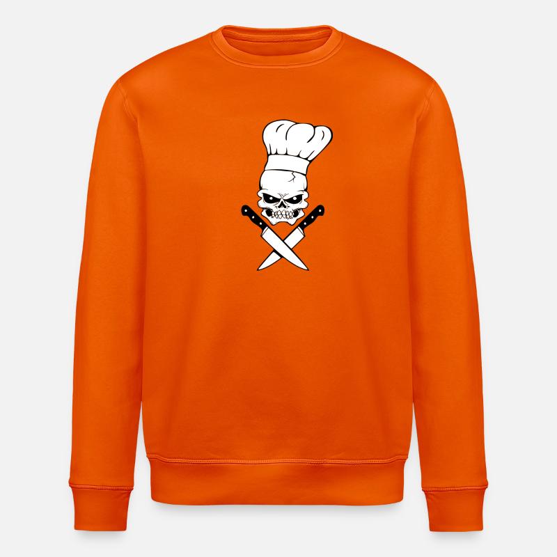 Tête de mort cuisinier - Sweat bio ROLLER Stanley/Stella Unisexe - orange profond