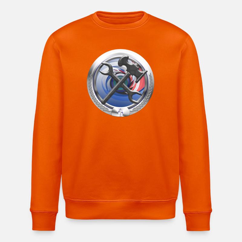 Artisanat Chauffage Eau Emblème Sanitaire - Sweat bio ROLLER Stanley/Stella Unisexe - orange profond