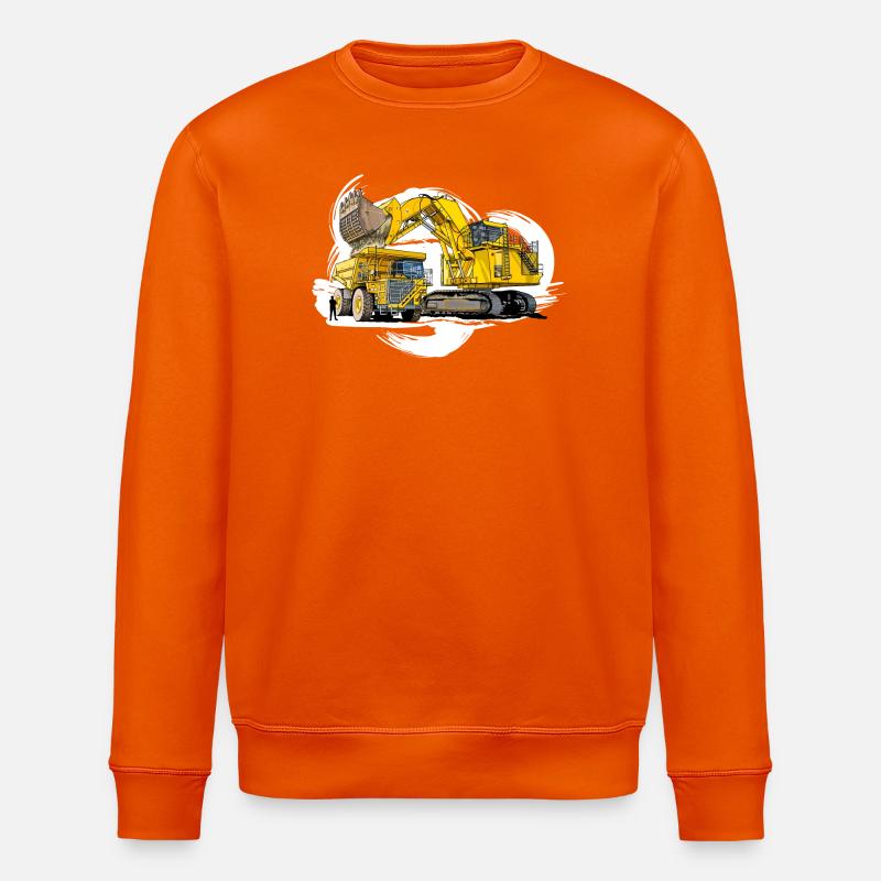 Méga machines sur le chantier - Sweat bio ROLLER Stanley/Stella Unisexe - orange profond