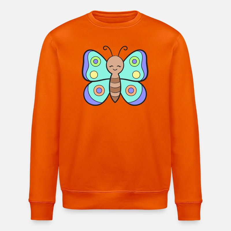 Schmetterling Schmetterlinge - Stanley/Stella Unisex Bio-Sweatshirt ROLLER - Tieforange