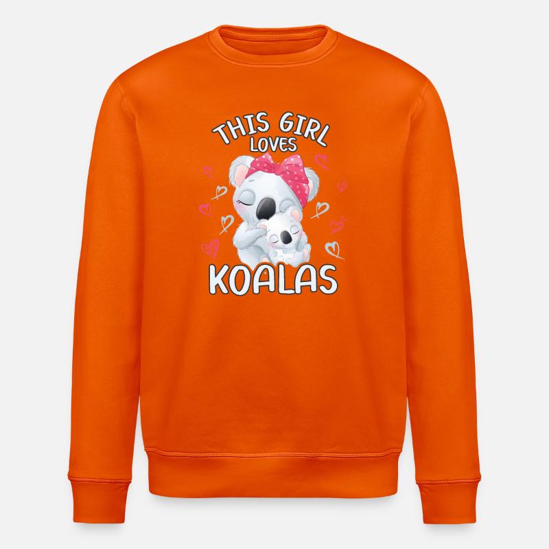 Dieses Maedchen Liebt Koalas - Stanley/Stella Unisex Bio-Sweatshirt ROLLER - Tieforange