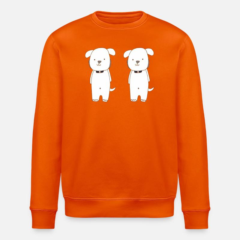 hunde brüder - Stanley/Stella Unisex Bio-Sweatshirt ROLLER - Tieforange