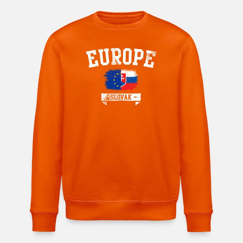 Drapeau slovaque de l’UE - Sweat bio ROLLER Stanley/Stella Unisexe - orange profond