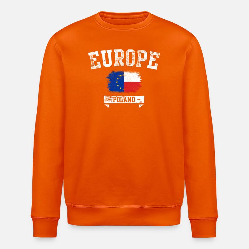 Europe Pologne Fusion du drapeau - Sweat bio ROLLER Stanley/Stella Unisexe - orange profond