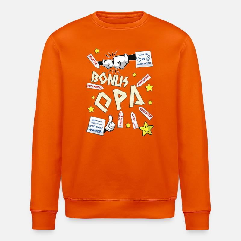 Bonusopa - Stanley/Stella Unisex Bio-Sweatshirt ROLLER - Tieforange