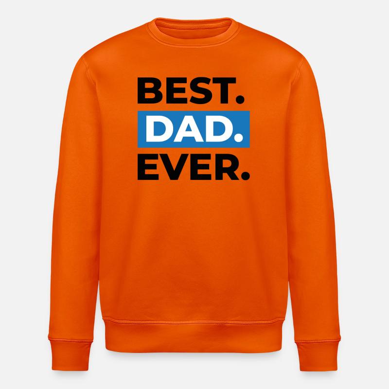 Best Dad Ever Geschenk - Stanley/Stella Unisex Bio-Sweatshirt ROLLER - Tieforange