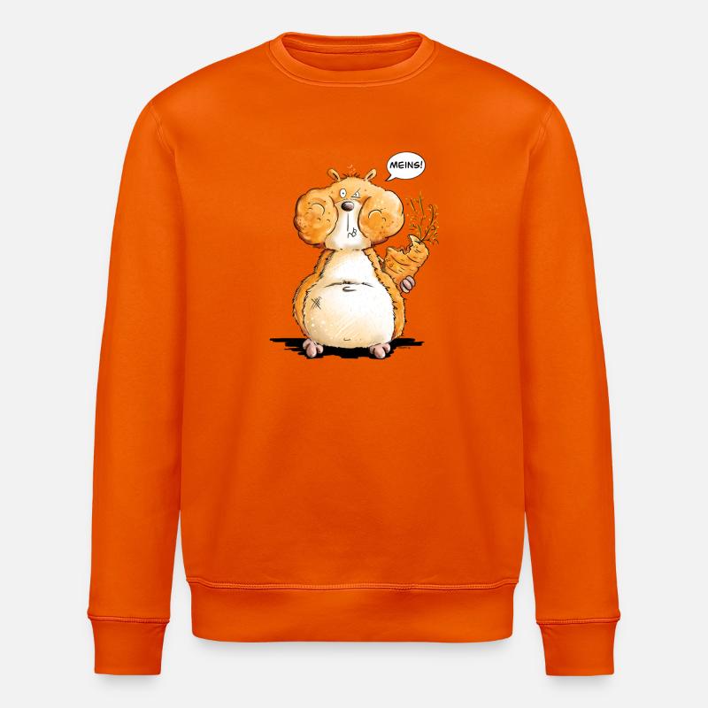 Hamster Mit Hamsterbacke I Spruch Statement - Stanley/Stella Unisex Bio-Sweatshirt ROLLER - Tieforange