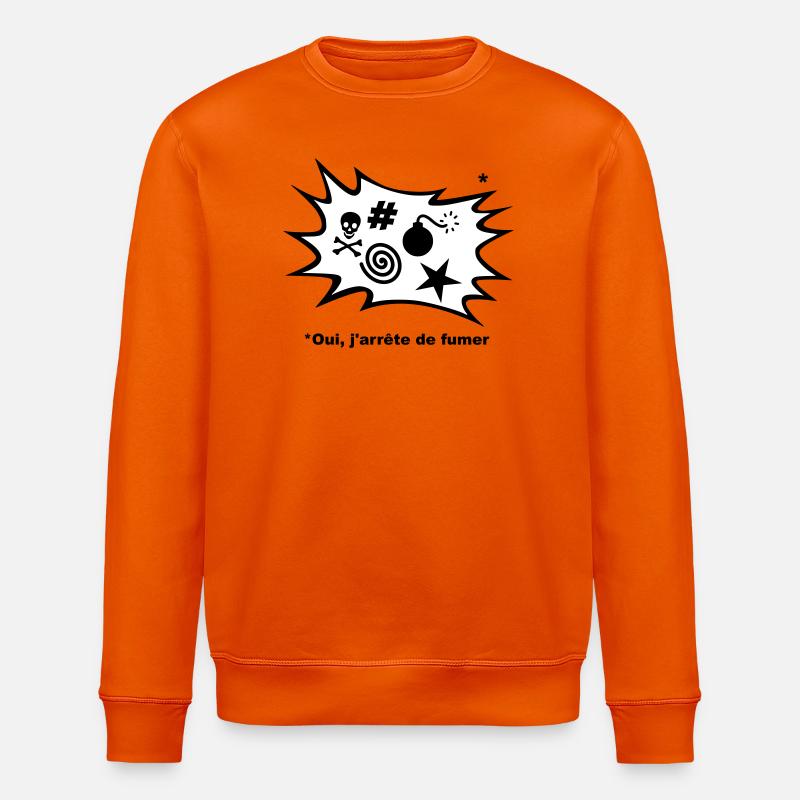 Effectivement, J'arrête de fumer... - Sweat bio ROLLER Stanley/Stella Unisexe - orange profond