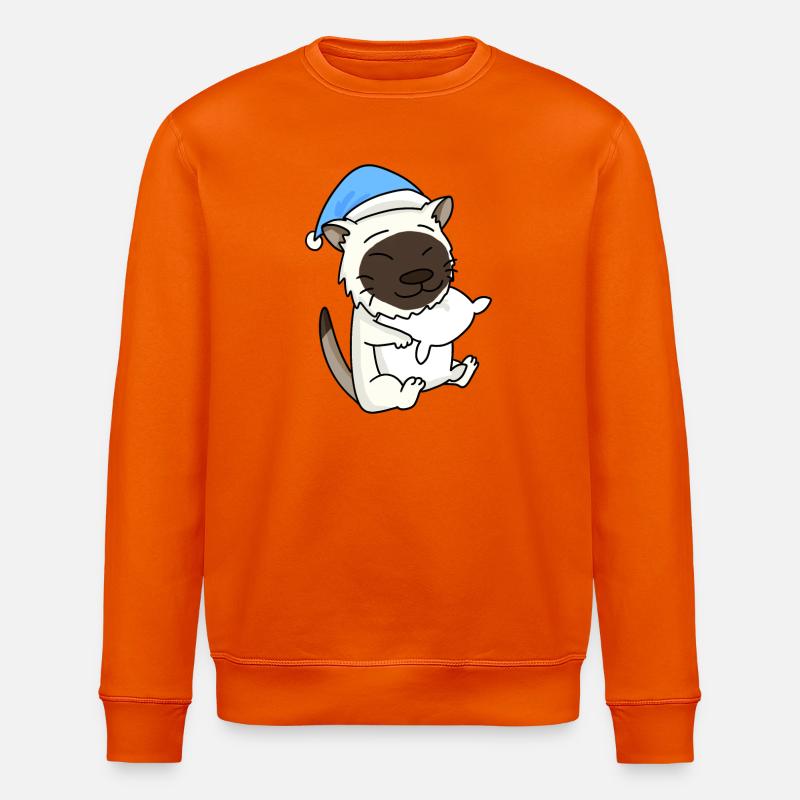 Chat race de chat Birmanie - Sweat bio ROLLER Stanley/Stella Unisexe - orange profond