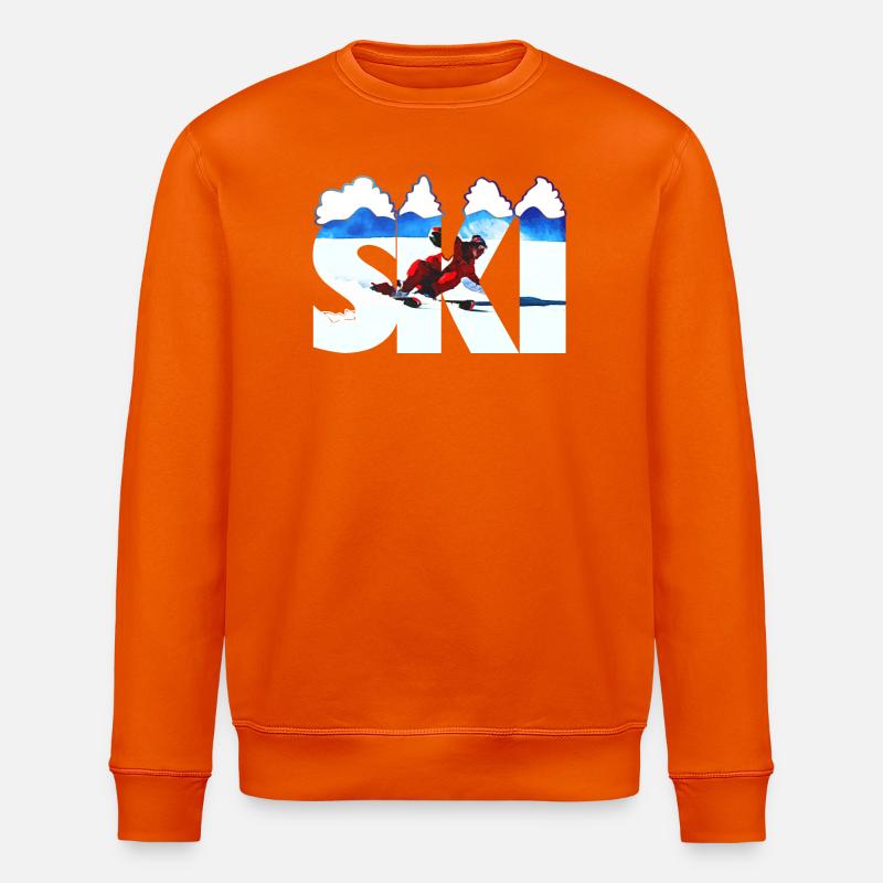 SKI - Sweat bio ROLLER Stanley/Stella Unisexe - orange profond