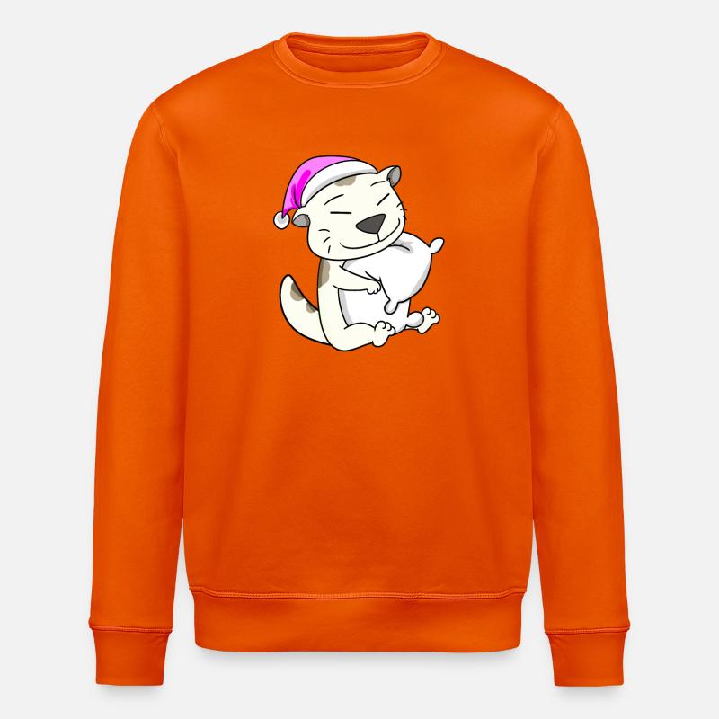 Cat cat breed Devon Rex - Stanley/Stella ROLLER Unisex Organic Sweatshirt - bright orange