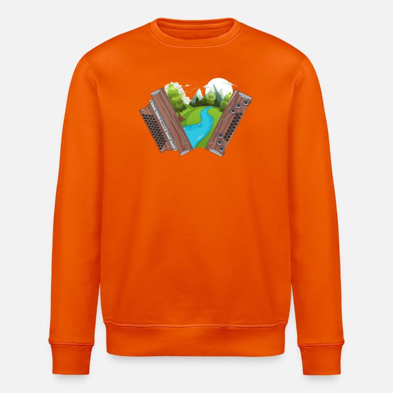 Maison de l’harmonica styrienne | ZiachON ! - Sweat bio ROLLER Stanley/Stella Unisexe - orange profond