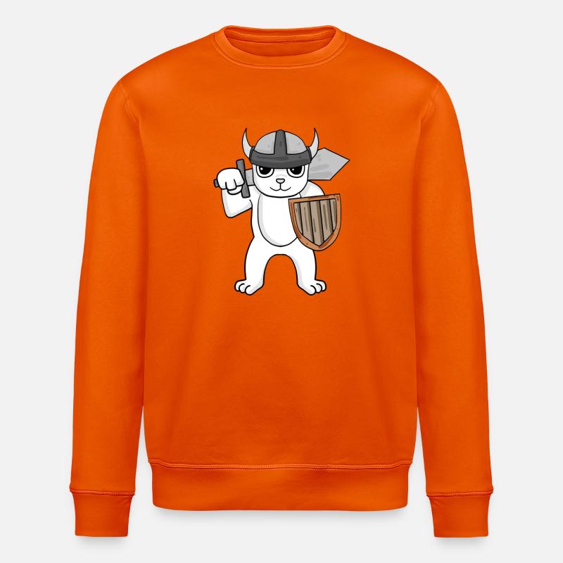 Wikinger Bär - Stanley/Stella Unisex Bio-Sweatshirt ROLLER - Tieforange