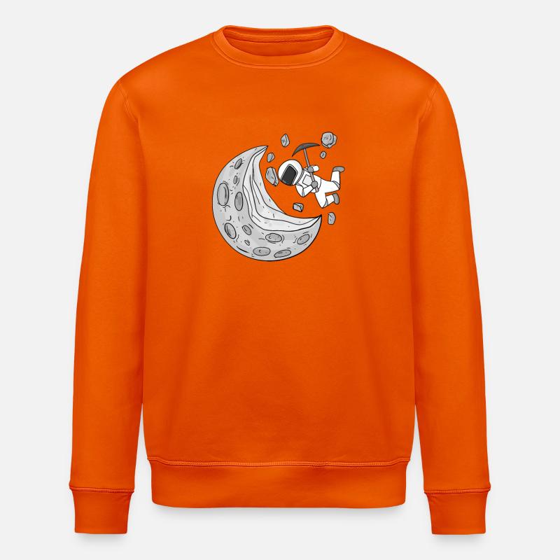 Croissant de Lune des astronautes - Sweat bio ROLLER Stanley/Stella Unisexe - orange profond