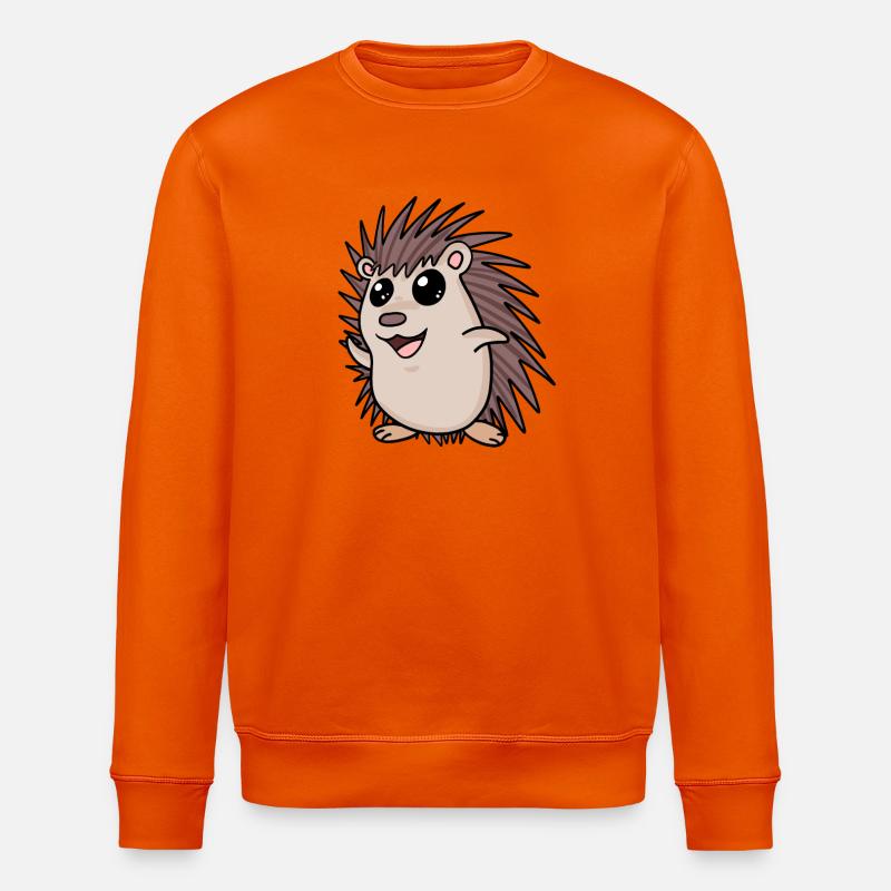 Igel Motiv - Stanley/Stella Unisex Bio-Sweatshirt ROLLER - Tieforange